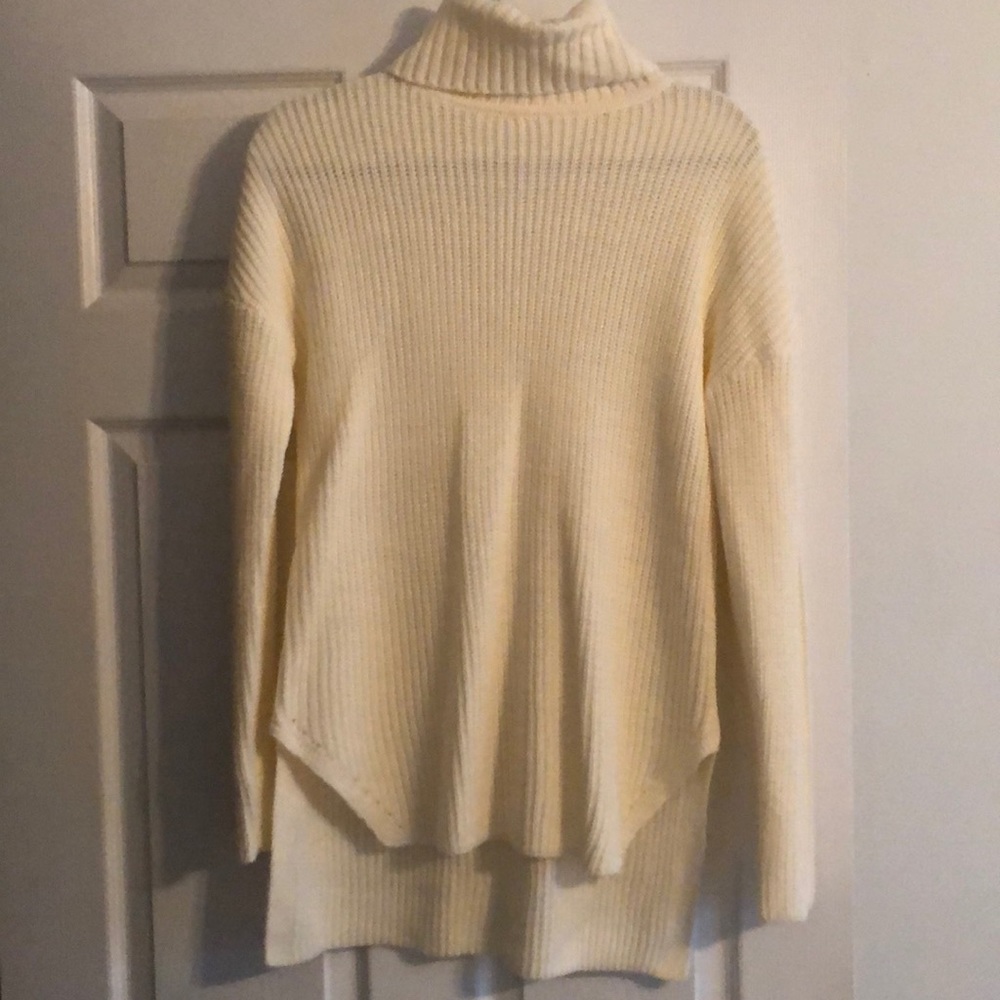 Cream white turtleneck